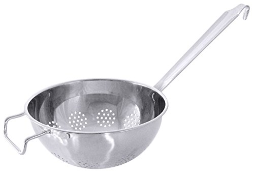 Stielsieb/Blanchiersieb aus Edelstahl 18/10, mit Flachstiel und verstärktem Rand, extra schwere Qualität/Inhalt: 3,5 oder 5 ltr. | ERK (A1 - Inhalt: 3,5 Liter) von getgastro