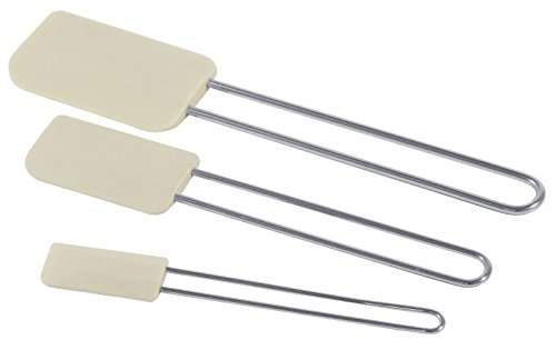 Teigspatel mit weich-elastischem Schaber aus Silikon, hitzeresistent bis +110 °C, Griff aus Edelstahl 18/10 / Länge: 19, 26 oder 32 cm | ERK (A2 - Länge: 26 cm) von getgastro