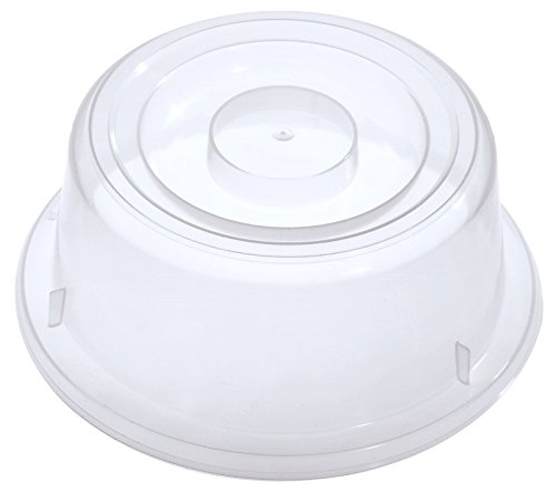 Tellerglocke aus Polyproylen - transparent-weiß, ohne Griffloch und in hoher Form, recycelbar, Höhe: 8,5 cm | ERK (A1 - Ø Teller: 19 cm) von getgastro