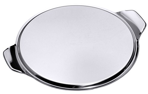 Tortenplatte aus Edelstahl 18/0, mit zwei Griffen/in leichter (0,4 mm) oder in mittelschwerer Ausführung (0,7 mm) | ERK (Leichte (0,4mm) Ausführung) von getgastro