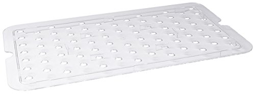 getgastro GN-Einlegeboden aus Polycarbonat, transparent, passend in maximal 150 mm tiefe GN-Behälter, verfügbar in GN 1/4 (20.5 x 10.2 cm) von getgastro