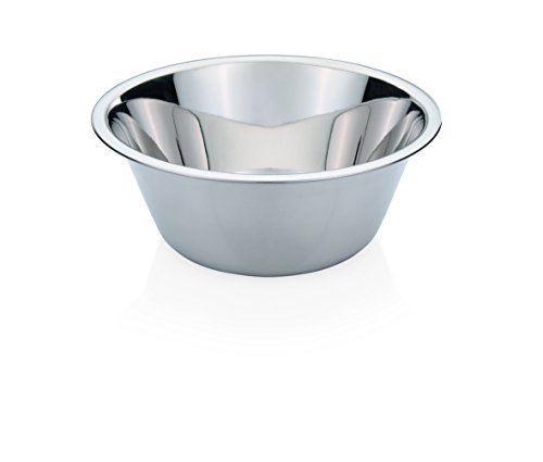 getgastro - Schüssel aus Chromnickelstahl - in konischer Form und mit bordiertem Rand / PREMIUM-QUALITÄT und in schwerer Ausführung (Schüssel 11 - Ø 48 cm, 19,2 Zentimeter) von getgastro