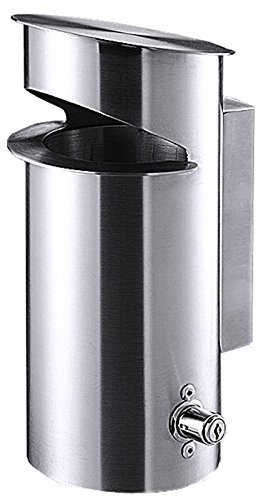 getgastro Wandascher aus Edelstahl zur Wandmontage – Abschließbar, entnehmbarer Aluminiumbehälter, Robustes Design, 28 cm hoch | ERK von getgastro