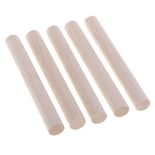 15 mm dicke, runde Balsaholzstäbe, Holzdübel für Modellbau, Handwerksprojekte, 5 Stück, 130 mm von getuse