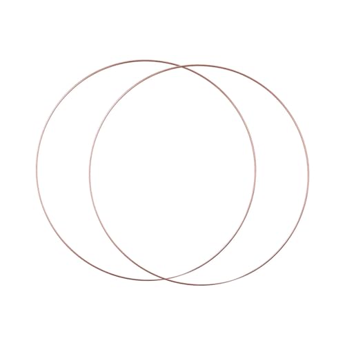 2 Stück Metall Floral Hoops Kranz Ringe Handwerk Hoop Ringe Rose Gold Rund Wandbehang Handwerk für Hochzeitskranz Pflanzenhänger DIY Dekor - Durchmesser 55 cm 2 Stück Metall Floral Hoops Kranz Ringe Handwerk Hoop Ringe Rose Gold Rund Wandbehang Handwerk für Hochzeitskranz Pflanzenhänger DIY Dekor - Durchmesser 55 cm von getuse