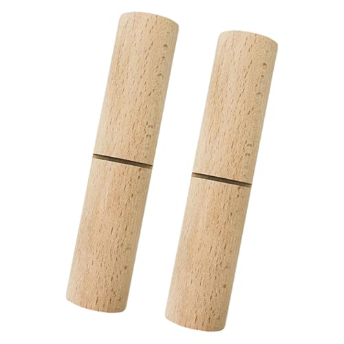 2 x Holzknotengreifer für Armbandherstellung, Perlenschnurverschluss mit gerilltem Design für DIY-Schmuckhandwerk und Knotenprojekte 2 x Holzknotengreifer für Armbandherstellung, Perlenschnurverschluss mit gerilltem Design für DIY-Schmuckhandwerk und Knotenprojekte von getuse