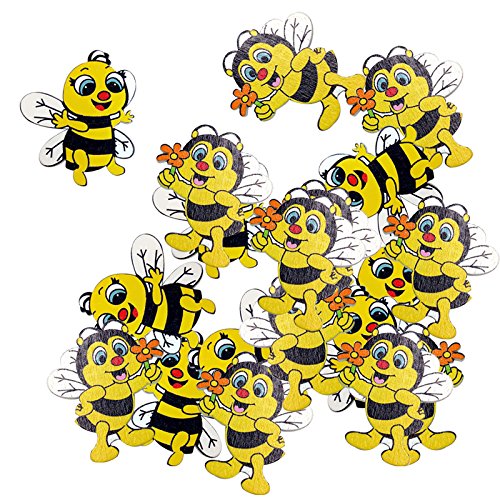 20 Stück Holz Bienen Flatback Verzierungen Deko-Holz Bastelverzierung 1.95x1.64 inch für Scrapbooking 20 Stück Holz Bienen Flatback Verzierungen Deko-Holz Bastelverzierung 1.95x1.64 inch für Scrapbooking von getuse