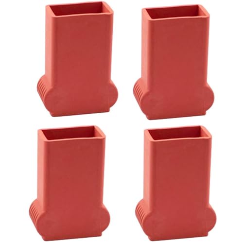 4 Leiterfußabdeckungen, rutschfeste Gummi-Pads für Workout-Gymnastikgeräte, 9,5 x 7 x 3,3 cm, rutschfeste Protektoren für Bodenschutz von getuse