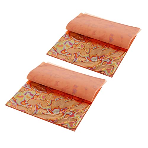 50 Blatt buntes Blattgold Papier für Bastelarbeiten, Dekoration, 14 x 14 cm, Kupferimitat für künstlerische Projekte und Vergoldungen von getuse