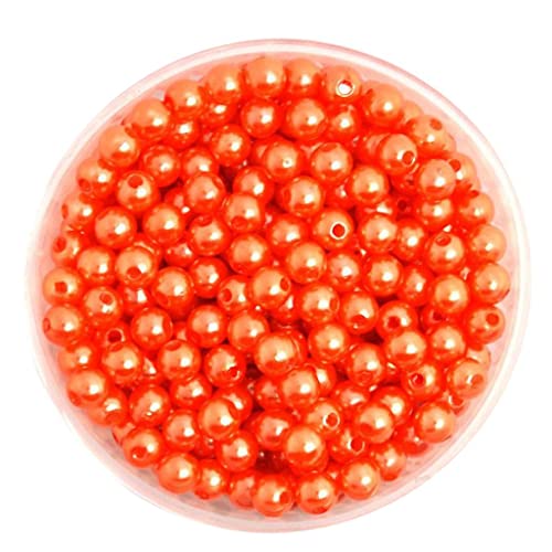 500 Stück 6mm Kunstperlen mit Loch, Wachsperlen Bastelperlen für Schmuckherstellung, Halsketten, Armbänder, DIY Projekte- Orange 500 Stück 6mm Kunstperlen mit Loch, Wachsperlen Bastelperlen für Schmuckherstellung, Halsketten, Armbänder, DIY Projekte- Orange von getuse
