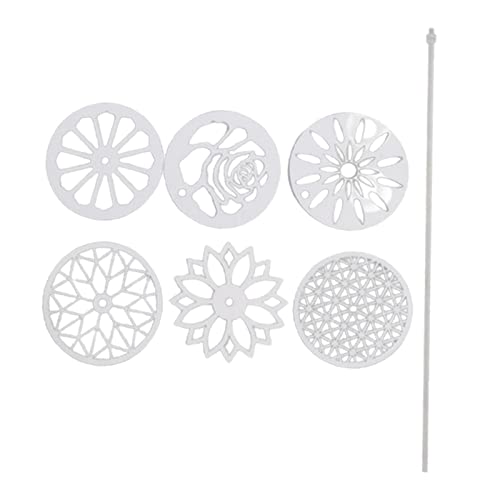 6 Blumenschablonen 1 Stab Seifenformwerkzeuge, DIY Durchziehformer für Süßigkeiten, Kerzen, Rohrsäulenform, Partypudding, Acryl und Edelstahl- Stil A von getuse