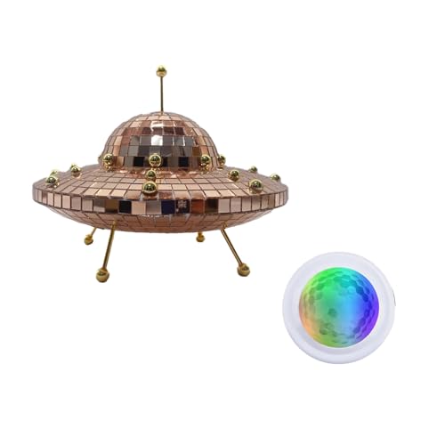 Alien Desktop Ornament Set von 2 – Handgefertigtes UFO Disco Raumschiff Dekor für Zuhause & Party von getuse