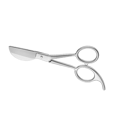 Applikationsschere Entenschnabelklinge Edelstahl 14,3 cm Pelikanschere für Faden Stoff Nähen Stickerei Handarbeit- Silber von getuse