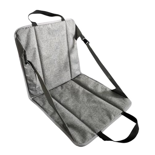 Bodenstuhl mit Rückenstütze Klappbarer Campingstuhl Grau 15.75 inch Oxford Sitzkissen für Garten Trekking Stadion von getuse