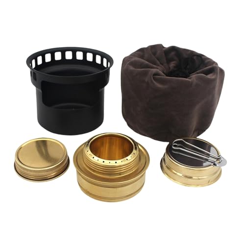 Camping Alkoholbrenner Spirituosenbrenner Herd für Outdoor-Kochaktivitäten mit Halterung und Aufbewahrungstasche Camping Alkoholbrenner Spirituosenbrenner Herd für Outdoor-Kochaktivitäten mit Halterung und Aufbewahrungstasche von getuse