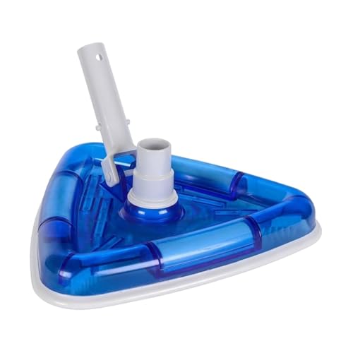 Dreieckiger Pool-Vakuumkopf 30 cm für unterirdische und oberirdische Pools, transparenter Saugkopf mit Bodenbürsten für 1 1/4" und 1 1/2" Schläuche von getuse