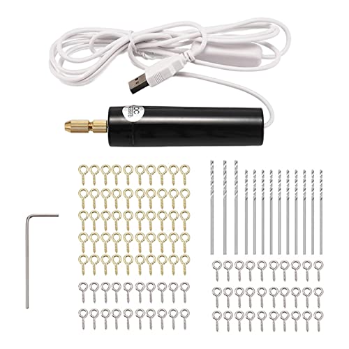 Elektrisches Handbohrwerkzeug-Set für Harzguss, elektrisches Spindel-Schraubstock-Set für Holzharz, mit mehreren Bohrern und Schraubösenstiften, Stil A Elektrisches Handbohrwerkzeug-Set für Harzguss, elektrisches Spindel-Schraubstock-Set für Holzharz, mit mehreren Bohrern und Schraubösenstiften, Stil A von getuse