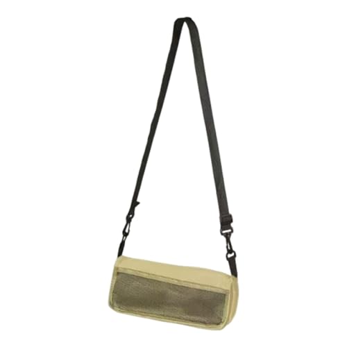 Faltbarer Hocker Outdoor mit Tragegurt - Leichter Rucksackhocker für Wandern, Camping, Angeln - Verstellbarer Klapphocker in Khaki- Beige/S von getuse