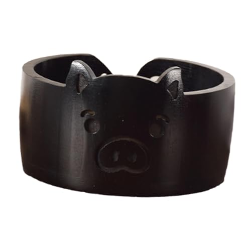 Garnschale aus Holz, Häkelschale mit geschnitztem Loch, Bären-Design, Strickgarnhalter, Weben, Garnaufbewahrung, Spender für Frauen, Geschenk, Schwarz - Schwarzes Schweinchen Garnschale aus Holz, Häkelschale mit geschnitztem Loch, Bären-Design, Strickgarnhalter, Weben, Garnaufbewahrung, Spender für Frauen, Geschenk, Schwarz - Schwarzes Schweinchen von getuse