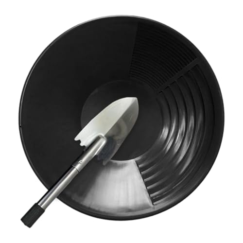 Goldwaschset mit Goldwaschpfanne und Kelle, 38 cm Outdoor-Goldwaschpfanne aus PP, Sammelwerkzeug für Anfänger und Erwachsene von getuse
