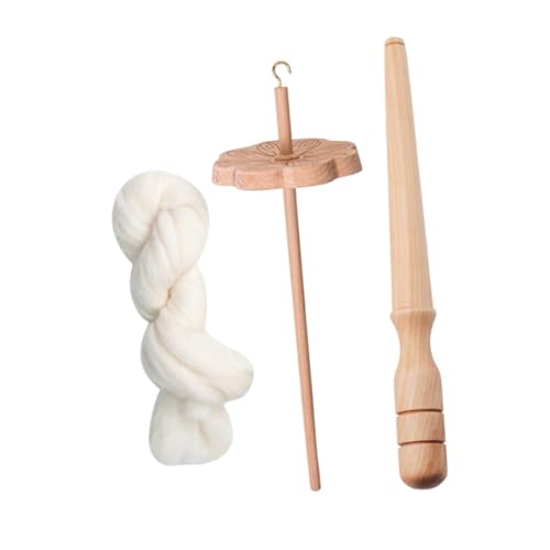 Handgeschnitztes Garnrad in Blumenform, Holz, zum Stricken, Filzen, Häkeln, Nähprojekte, tragbares Bastelwerkzeug, 28,9 x 8,5 cm, mit Wollstreifen Handgeschnitztes Garnrad in Blumenform, Holz, zum Stricken, Filzen, Häkeln, Nähprojekte, tragbares Bastelwerkzeug, 28,9 x 8,5 cm, mit Wollstreifen von getuse