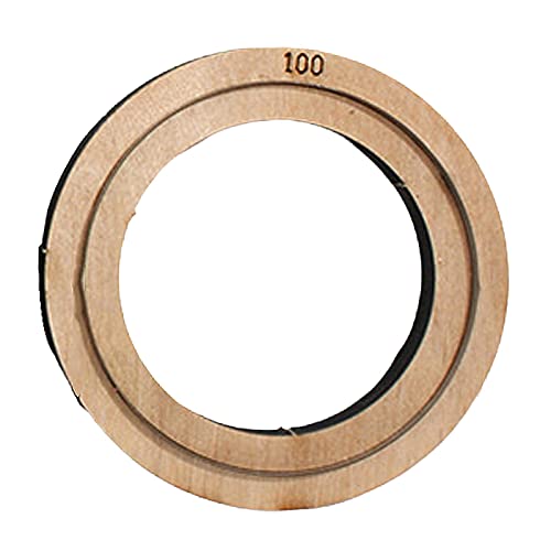 Leder-Stanzschablone zum Selbermachen, 100 mm Größe, Holzsockel, Metallschablone für Lederhandwerk von getuse