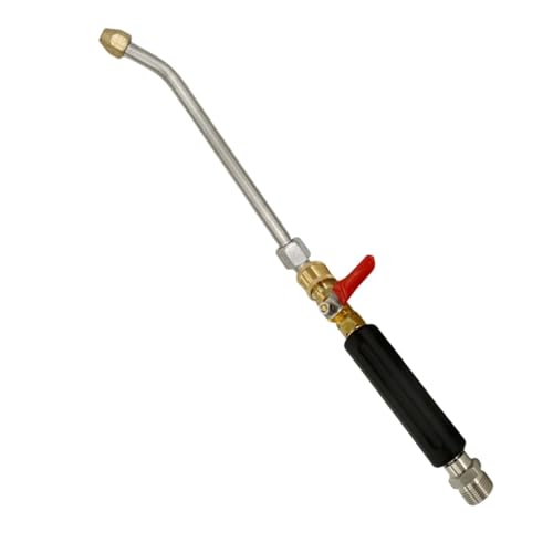 M22 Hochdruckreiniger-Ventilschaft, Schnellanschluss-Adapter mit 25-Grad-Ventilator-Sprühdüse für professionelle Gartenreinigung, 25 Grad gebogen von getuse