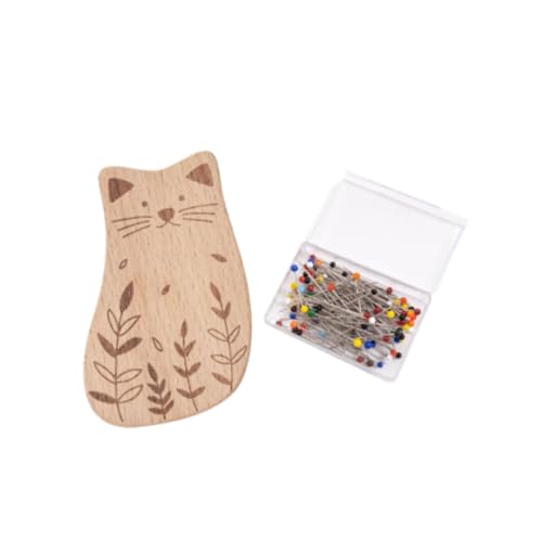 Nadelhalter aus Holz mit 100 Nadeln, Zubehör, Nähnadelhalter, Nadelhalter, Organizer für Stickerei, Stricken, Handwerk, Katze Nadelhalter aus Holz mit 100 Nadeln, Zubehör, Nähnadelhalter, Nadelhalter, Organizer für Stickerei, Stricken, Handwerk, Katze von getuse
