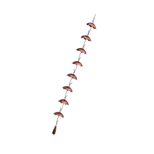 Regenschirm-Regenkette, 99 cm, antikes Ornament, dekorativ für Veranda, Haus, Fallrohr, Garten, Wasserspiel von getuse