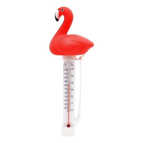 Schwimmendes Pool-Thermometer Flamingo Design, Tragbares Wasserthermometer mit Sicherungsschnur, Leicht Ablesbar -10°C bis 50°C für Pool, Dusche, Eisbad, SPA, Aquarium Schwimmendes Pool-Thermometer Flamingo Design, Tragbares Wasserthermometer mit Sicherungsschnur, Leicht Ablesbar -10°C bis 50°C für Pool, Dusche, Eisbad, SPA, Aquarium von getuse