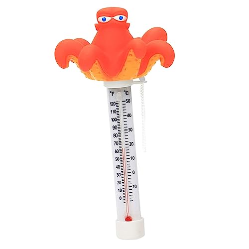 Schwimmendes Wasserthermometer für Pool, Schwimmbad, Teich und Aquarium, Cartoon Design mit Skala in °F/°C, 22x10 cm- Oktopus Schwimmendes Wasserthermometer für Pool, Schwimmbad, Teich und Aquarium, Cartoon Design mit Skala in °F/°C, 22x10 cm- Oktopus von getuse