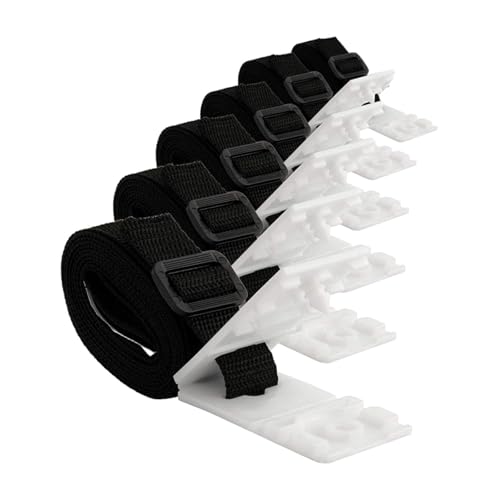 Solar-Poolabdeckungsrollen-Montageset mit Riemen, 178 cm, Universal-Befestigungsgurte für oberirdische Poolabdeckungen, Aufbewahrungssystem, 6 Stück von getuse