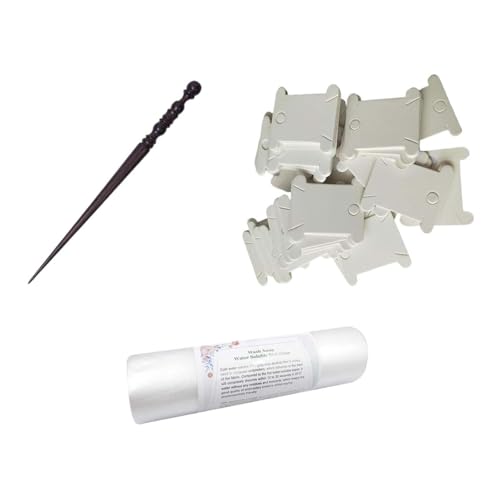 Stickerei Set mit 200 Fadenwicklern, Wasserlöslicher Stickfolie und Nähanleitung für Patchwork und Handarbeit Stickerei Set mit 200 Fadenwicklern, Wasserlöslicher Stickfolie und Nähanleitung für Patchwork und Handarbeit von getuse
