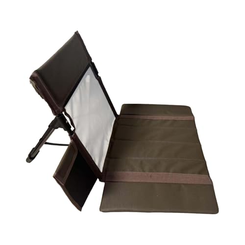 Strand-Klappstuhl mit Rückenlehne, Faltbarer Bodenstuhl, Tragbare Strandliege, Klappbares Tribünenkissen für Camping, Picknick, Garten, Grün 38x68x40- Braunmesh von getuse