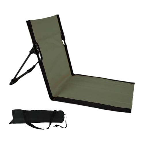 Strand-Klappstuhl mit Rückenlehne, Faltbarer Bodenstuhl Tribünenkissen, Tragbare Strandliege Campingstuhl für Picknick Garten Wandern, Grün 38x68x40- Schwarzgrün 38 X 68 X 40 cm Strand-Klappstuhl mit Rückenlehne, Faltbarer Bodenstuhl Tribünenkissen, Tragbare Strandliege Campingstuhl für Picknick Garten Wandern, Grün 38x68x40- Schwarzgrün 38 X 68 X 40 cm von getuse