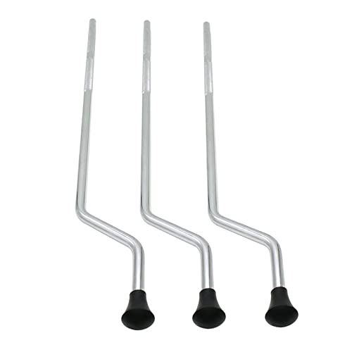 Tom Leg für Schlagzeug Percussion Instrument Teile Ersatzteile DIY Metall Trommelbeine 3er Set Rutschfeste Basis von getuse