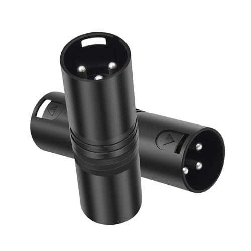 getuse 2 Stück XLR-Stecker-auf-Stecker-Adapter 3-polig Metall-Koppler kompakt für Mikrofonkabel Mischpulte Studiomonitore getuse 2 Stück XLR-Stecker-auf-Stecker-Adapter 3-polig Metall-Koppler kompakt für Mikrofonkabel Mischpulte Studiomonitore von getuse