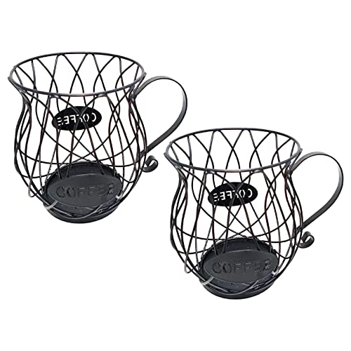 getuse 2er-Pack Kaffeekapsel-Halter, großes Fassungsvermögen, Karussell-Organizer, schwarzer Metall-Kaffeetassenkorb getuse 2er-Pack Kaffeekapsel-Halter, großes Fassungsvermögen, Karussell-Organizer, schwarzer Metall-Kaffeetassenkorb von getuse
