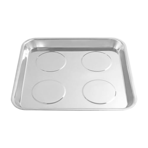 getuse Edelstahl-Saugnapf-Aufbewahrungsschale, Auto-Reparatur-Werkzeugablage, große Kapazität, Mutter- und Bolzen-Organizer für Schrauben, Stifte, 29 x 27 x 3,8 cm von getuse