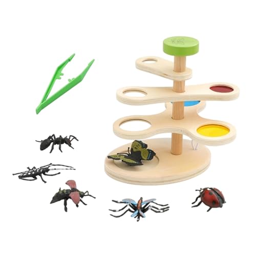 getuse Holzlupe mit 3-stufiger Vergrößerung für Naturerkundung, Feinmotorik Entwicklung und Homeschooling Modelle, 6.50 x 6.89 x 1.77 inch von getuse