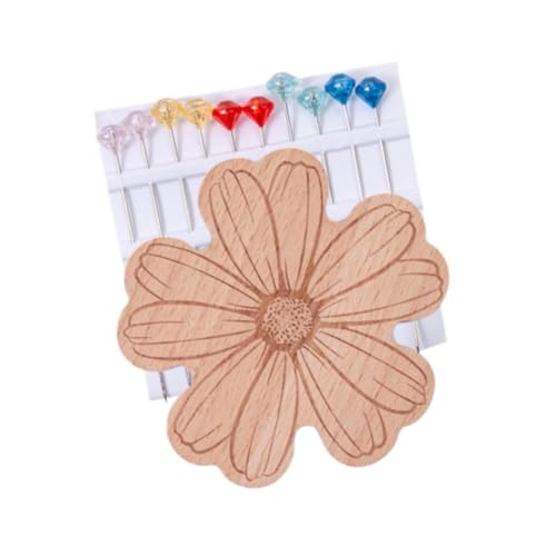 getuse Nadelhalter, Nähnadelkissen mit 10 Perlenkopfnadeln, Holz, Handwerkzeuge, Nadelorganizer für Schneider, Näher, Quilten, Chrysantheme getuse Nadelhalter, Nähnadelkissen mit 10 Perlenkopfnadeln, Holz, Handwerkzeuge, Nadelorganizer für Schneider, Näher, Quilten, Chrysantheme von getuse