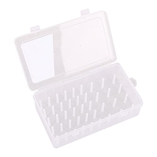 getuse Nähfaden-Box für 42 Garnrollen ungefüllt, Aufbewahrungsbox für Nähgarnrollen Bobbin Box, transparente Garn-Aufbewahrung von getuse
