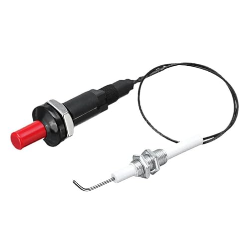 getuse Piezozünder mit Druckknopf, mit Keramikelektrode, 30 cm, Draht, Funkenzündung, Ersatz, universell für Gasgrill, Ofen, Küche, Camping getuse Piezozünder mit Druckknopf, mit Keramikelektrode, 30 cm, Draht, Funkenzündung, Ersatz, universell für Gasgrill, Ofen, Küche, Camping von getuse