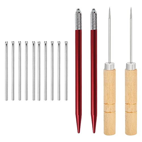 getuse Puppenhaar-Rooting-Set mit 10 Nadeln 0,8 mm, 2 Haarwurzelhaltern und 2 Ahlen für Puppenherstellung und Perückenreparatur getuse Puppenhaar-Rooting-Set mit 10 Nadeln 0,8 mm, 2 Haarwurzelhaltern und 2 Ahlen für Puppenherstellung und Perückenreparatur von getuse