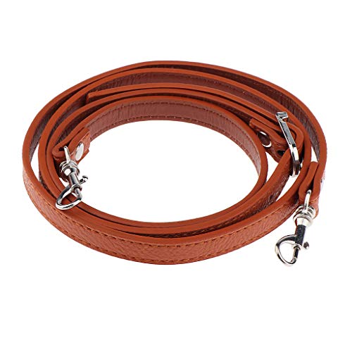getuse Schulterriemen für Taschen aus PU-Leder, verstellbar 110-120 cm Länge, 1.2 cm Breite mit Metall-Karabinerverschluss, Ersatzgurt für Handtaschen und Umhängetaschen- Silber von getuse