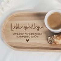 Graviertes Tablett "Lieblingskollegin" Aus Holz - Geschenk Zum Abschied Oder Danke Sagen Büro Freundschaft Weihnachten, Geburtstag Graviertes Tablett "Lieblingskollegin" Aus Holz - Geschenk Zum Abschied Oder Danke Sagen Büro Freundschaft Weihnachten, Geburtstag von gevadesign