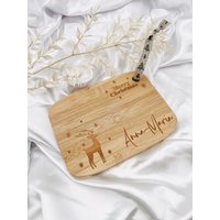 Weihnachten Frühstücksbrett Personalisiert Mit Namen, Rentier & "Merry Christmas" - Schneidebrett Bambus Wichtelgeschenk Weihnachten Frühstücksbrett Personalisiert Mit Namen, Rentier & "Merry Christmas" - Schneidebrett Bambus Wichtelgeschenk von gevadesign