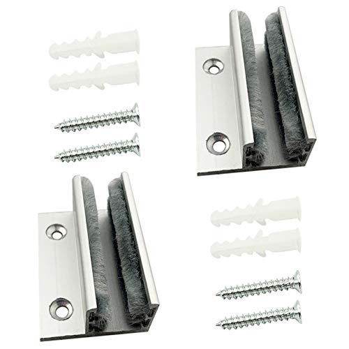 gexu Aluminiumlegierung Glas-Schiebetür-Führung - 2 Stücke, Silber, Modern, 60mm * 58mm * 26mm, 10-12mm Glasstärke, Bodenführung für Glastüren gexu Aluminiumlegierung Glas-Schiebetür-Führung - 2 Stücke, Silber, Modern, 60mm * 58mm * 26mm, 10-12mm Glasstärke, Bodenführung für Glastüren von gexu