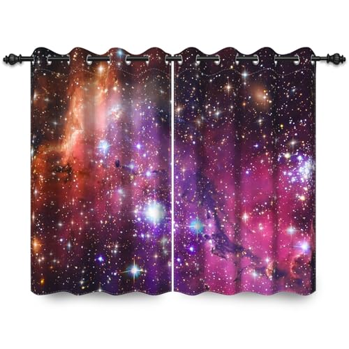 ggaimwf 117x138cm Galaxie Weltraum Ösenvorhang Nebel Universum Planeten Rote Milchstraße Fantasie Sternenhimmel Raumteiler Verdunkelung Fenstervorhänge für Schlafzimmer Wohnzimmer,2 paneel ggaimwf 117x138cm Galaxie Weltraum Ösenvorhang Nebel Universum Planeten Rote Milchstraße Fantasie Sternenhimmel Raumteiler Verdunkelung Fenstervorhänge für Schlafzimmer Wohnzimmer,2 paneel von ggaimwf