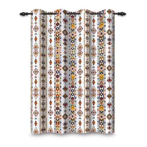 ggaimwf 117x183cm Boho Ösenvorhang Patchwork Ethno-Stil Tribal Klassisch Geometrisches Muster Bauernhaus Raumteiler Verdunkelungsvorhänge Fenstervorhänge für Schlafzimmer Wohnzimmer,1-Einzelpaneel ggaimwf 117x183cm Boho Ösenvorhang Patchwork Ethno-Stil Tribal Klassisch Geometrisches Muster Bauernhaus Raumteiler Verdunkelungsvorhänge Fenstervorhänge für Schlafzimmer Wohnzimmer,1-Einzelpaneel von ggaimwf